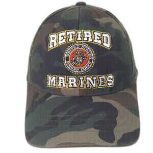 Rapid Dominance Baseball Cap Green Brown Camo Retired Marines Strapback Hat OS